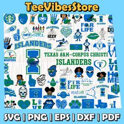 68 files texas a and m corpus christi islanders team bundle svg, texas a&m-corpus christi islanders svg, instant downloa