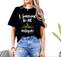 new retro i survived the nyc earthquake vintage unisex tee, nyc , new york city earthquake 2024 png, for her, for him
