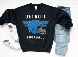 vintage detroit football helmet black unisex sweatpng, detroit sports retro png, american football png, gift for fans