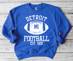 detroit football team est 1929 vintage unisex sweatpng, detroit sports retro png, american football png, gift for fans