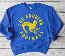 los angeles football helmet vintage unisex sweatpng, los angeles sports retro png, american football png, gift for fans