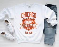 chicago football team est 1920 vintage unisex sweatpng, chicago football retro png, gifts for fan