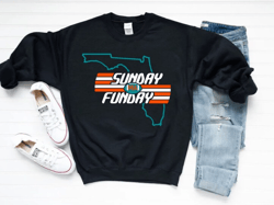 miami football sunday funday unisex black sweatpng, miami football team retro png, american football png