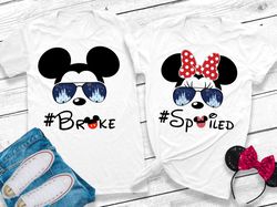 mickey broke and minnie spoiled disney , disney couple , disneyland , disney family , disney group