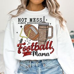 football mama png, boujee football png, sublimation design, digital download png, sports png, glitter football png, leop