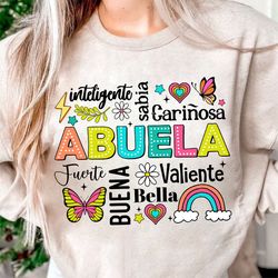 ella es abuela png, retro grandma png, blessed abuela png, spanish grandma, mom life png, mother's day png, gift for mom