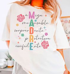 spanish mothers day png, retro madre png sublimation, mama png design download, mother's day png, mama sublimation png,