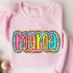 mama dalmatian png, mothers day bright flowers bundle png, grandma auntie bright doodle dots,custom mama with kids name