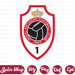 royal antwerp svg, soccer logo, digital file, logo print, svg for cricut, instant download, cut file, silhouette