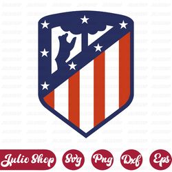 atletico de madrid svg, soccer logo, digital file, logo print, svg for cricut, instant download, cut file, silhouette