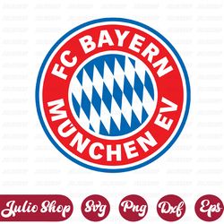 bayern munich svg, soccer logo, digital file, logo print, svg for cricut, instant download, cut file, silhouette