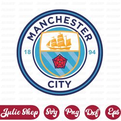 manchester city fc svg, soccer logo, digital file, logo print, svg for cricut, instant download, cut file, silhouette