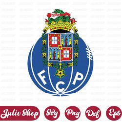 fc porto svg, soccer logo, digital file, logo print, svg for cricut, instant download, cut file, silhouette, clipart