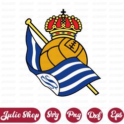 real sociedad svg, soccer logo, digital file, logo print, svg for cricut, instant download, cut file, silhouette