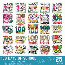 100 days of school png bundle, 100th day of school png, 100 days png, teacher png, school png, school shirt png