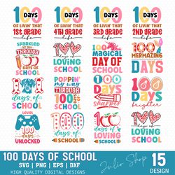 100 days of school svg bundle, 100th day of school svg, 100 days svg, teacher school svg, back to school digital file