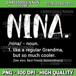 nina shirts for women mothers day idea cute grandma nina png, nina png, grandmother png, nina split name frame png