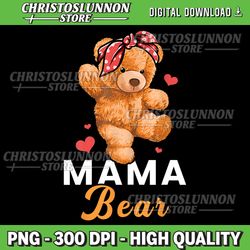 mama bear mothers day cute teddy mom momma mommy png, bear watercolor art print, gift for mom, mom gift, nursery art png