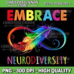 Embrace Neurodiverity Png, Rainbow Infinity Feather Autism Png, Rainbow Infinity Symbol Png, Rainbow Infinity Symbol Dig