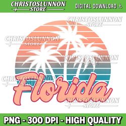 retro palm trees tropical summer vibes florida png, beach sunset png sublimation design, summer palm png, summer vibes