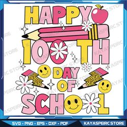 100th day of school pink teachers student svg, 100 days of school svg, school 100th day svg, back to school svg, teacher