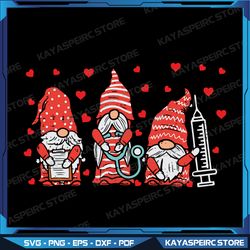 gnome nurse scrub valentine svg, rn icu er valentines day women svg, nurse gnomes svg, nurse equipments svg, nursing svg