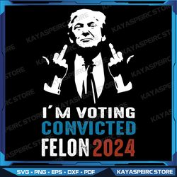 i'm voting convicted felon 2024, trump funny quote png,retro american flag trump 2024 png, i'm voting convicted felon