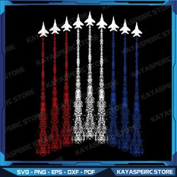 4th of july png, fighter jet airplane red white blue in the sky png, independence day png, the fourth of july png, july