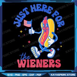i'm just here for the wieners png, funny fourth of july hot dog png, 4th of july png, funny hot dog lover png