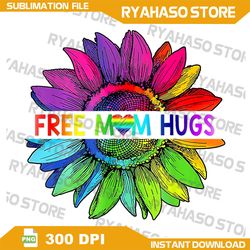 free mom hugs lgbt pride mom daisy rainbow flower mother day png, mom hugs lgbtq png, pride mom daisy rainbow flower