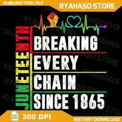 juneteenth breaking every chain since 1865 png, juneteenth png, juneteenth 1865 png, emancipation day