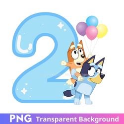 bluey 2nd birthday baby png transparent image clipart