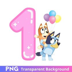 bluey girl 1st birthday baby png transparent image clipart