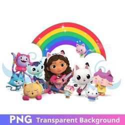 gabby's dollhouse rainbow png transparent image clipart