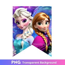 frozen flag banner birthday party png