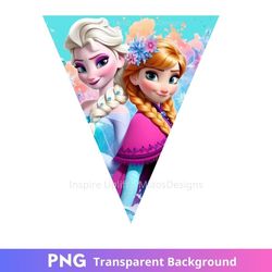 frozen triangle flag banner birthday png