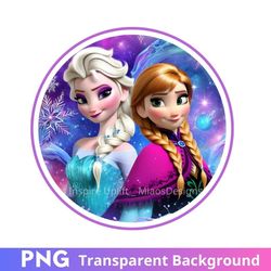 frozen round png image thank you label sticker