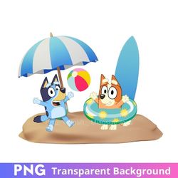 bluey summer beach party png transparent images