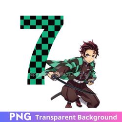 demon slayer anime 7th birthday seven png transparent background
