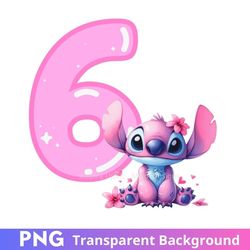 stitch angel 6th birthday party six png image