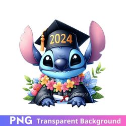 stitch graduation 2024 png clipart transparent image