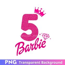 barbie 5th birthday party png clipart image five