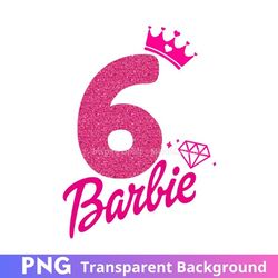 barbie 6th birthday party png clipart image six