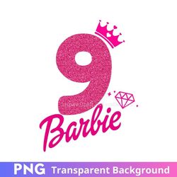 barbie 9th birthday party png clipart image nine