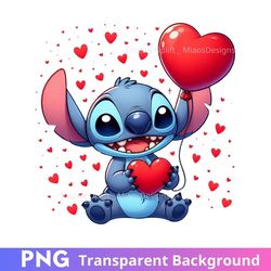 stitch heart png clipart image transparent