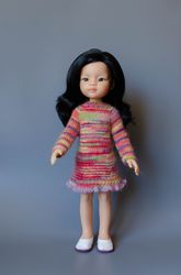 knitted dress for paola reina doll