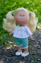 knitted jumpsuit and blouse for mia nines d'onil doll