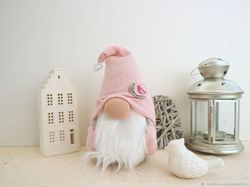 pink plush gnome stuffed doll