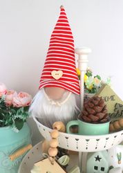 small gnome handmade tiered tray decor