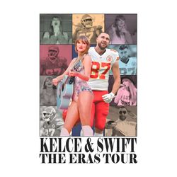 Vintage Kelce And Taylor The Eras Tour PNG